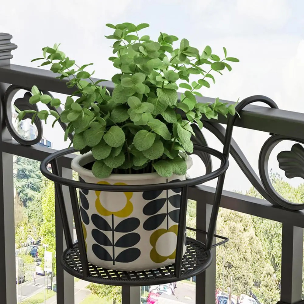 HowRU Iron Art Hängekörbe Für Zäune – 3er Set, Schwarz, Aus Stahl | Blumentopfhalter Für Balkon, Terrasse, Garten