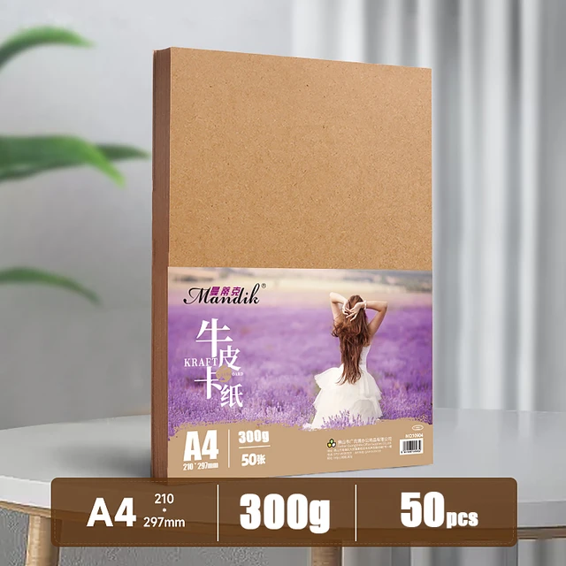 A4 Cardboard Sheet (210mm x 297mm x 1.5mm) - Kraft White