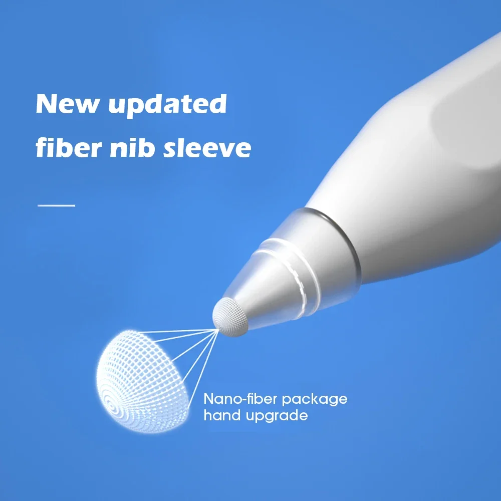Apple pencil nib 1-10Pcs Stylus Pen Tip Fiber Cover for Apple Pencil 1st 2nd Generation Fiber Replacement Tip Case Nib Anti-slip for M-Pencil