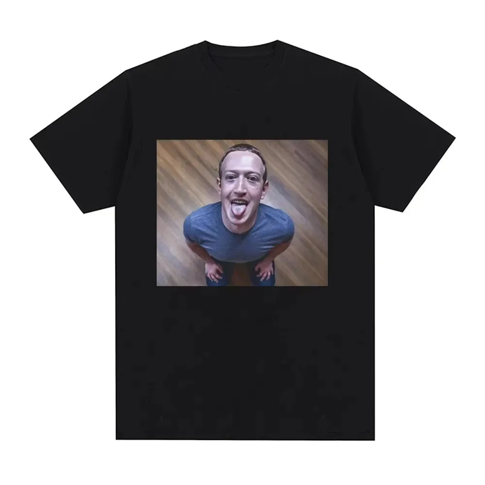 Lustiges Brainrot-Meme-T-Shirt „Mark Zuckerberg Good Boy Joke“ – Lässiges Rundhals-Kurzarmshirt mit humorvollem Design für Freizeitkleidung