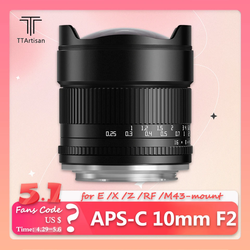Canon Eos R10 TTArtisan 10mm F2 APS-C Fisheye 105u00b0 Wide Angle