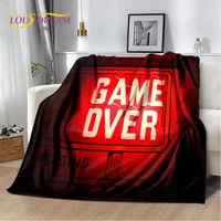 Cartoon Gamer Gamepad Game Over Soft Plush Blanket,Flannel Blanket Throw Blanket Cover for Living Room Bedroom Beds Sofa Picnic 2