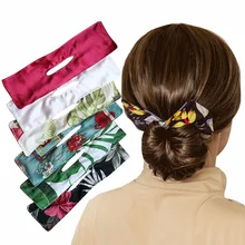 

Multicolor Curling Iron Korea Style Deft Bun Hair Band Printing Magic Clip Fashion Lazy Curling Iron Hair Accessories Headwear