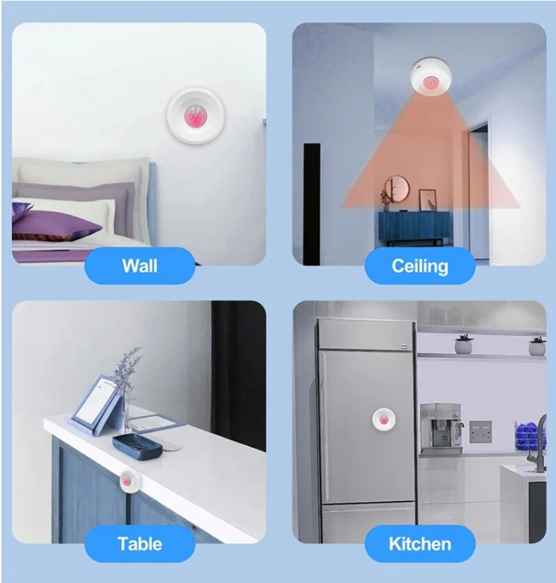 Tuya WiFi Smart PIR Motion Detection Sensor Security Burglar Alarm Sensor Smart