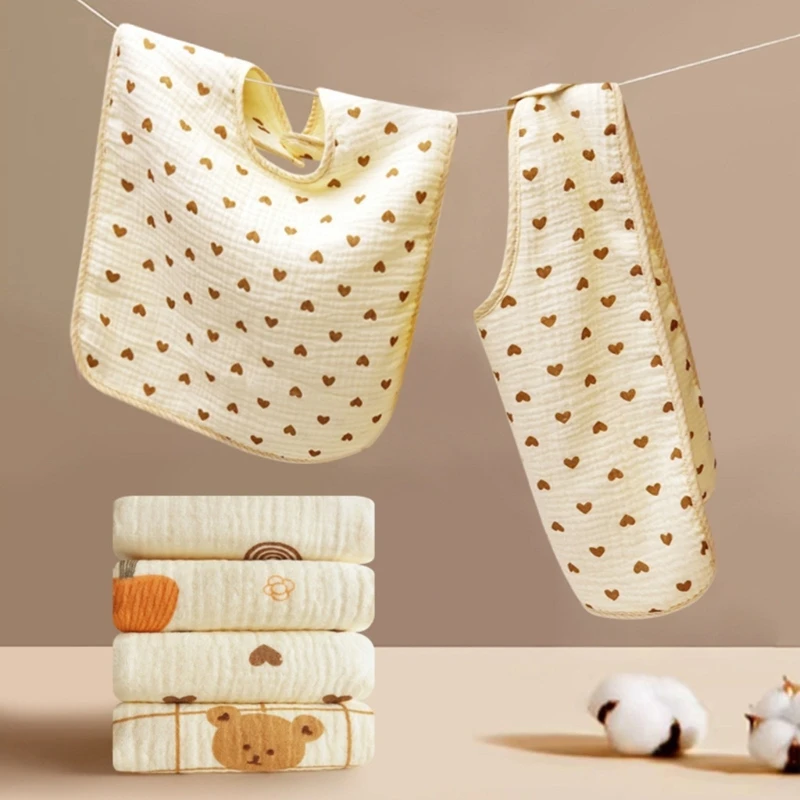 

Burping Cloths Rag for Boy Girl Muslin Washcloths Newborn Infant Saliva Towel Waterproof Spitting Bib Baby Essential