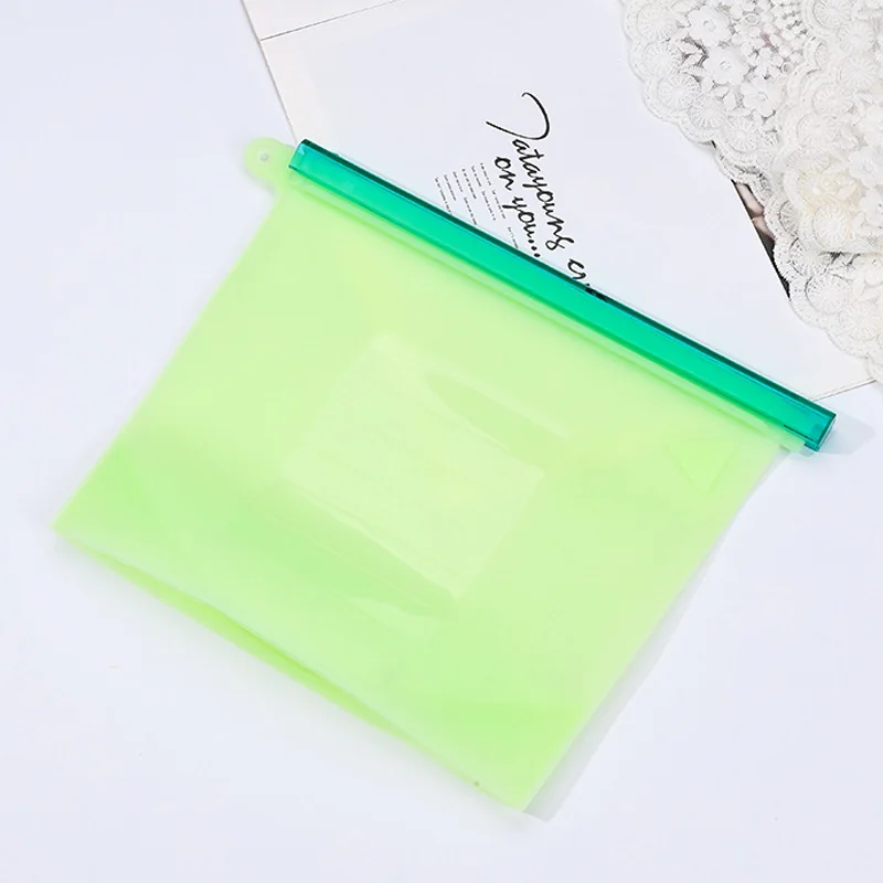 Reusable Silicone Food Storage Zip-lock Bags - Multi-use Lunch, Snack, and Freezer Seal Bags (4 Colors)