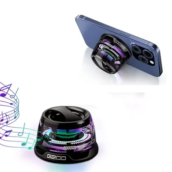 Bluetooth Speaker Portable G200 RGB Lighting Magnetic Speaker BT5.3 Mini Sound Box 7 Hours Playback Phone Holder 1