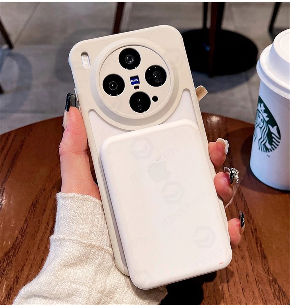 Enhanced Magsafe-Compatible Matte Clear Cooling Case with Wireless Charging