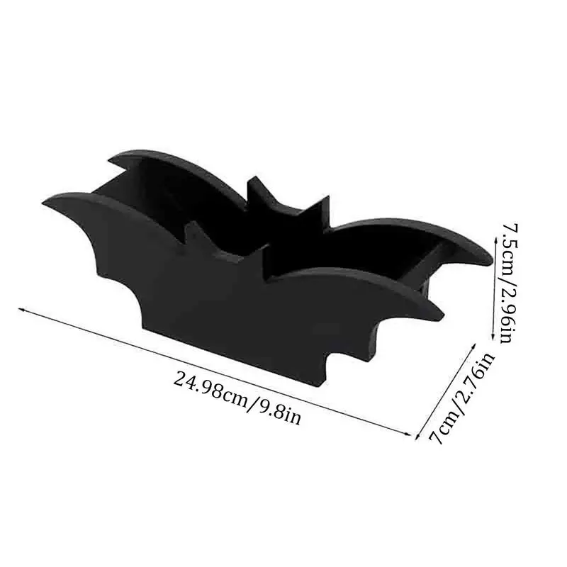 

Декоративная коробка в стиле летучая мышь, декоративный поднос с кристаллами летучая мышь, деревянная коробка для хранения, полка, органайзер для косметических и ежедневных продуктов, лоток