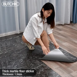 Simulated Marble Tile Floor Sticker PVC Waterproof Self-adhesive for Living room Toilet Kitchen Home Floor Decor 3d Wall sticker