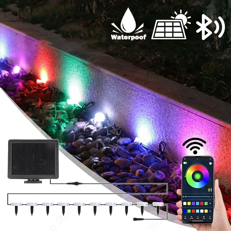 Solar Outdoor String Lights Waterproof Garden Courtyard Decoration For Christmas Holiday Party Landscape Lighting Atmosphere