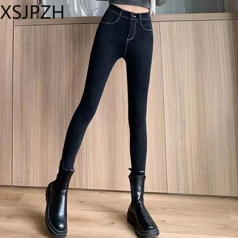 25-33 Women's Pants Black High-waisted Pencil Pants Femal Clothing Slim Sexy Jeans Women 2023 Fashion Ankle-length Trousers