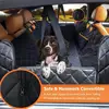 Dog Car Seat Cover for Back Seat, 100% Waterproof Dog Car Hammock with Visual Mesh Window and Side Zipper Car Seat & Door Protec