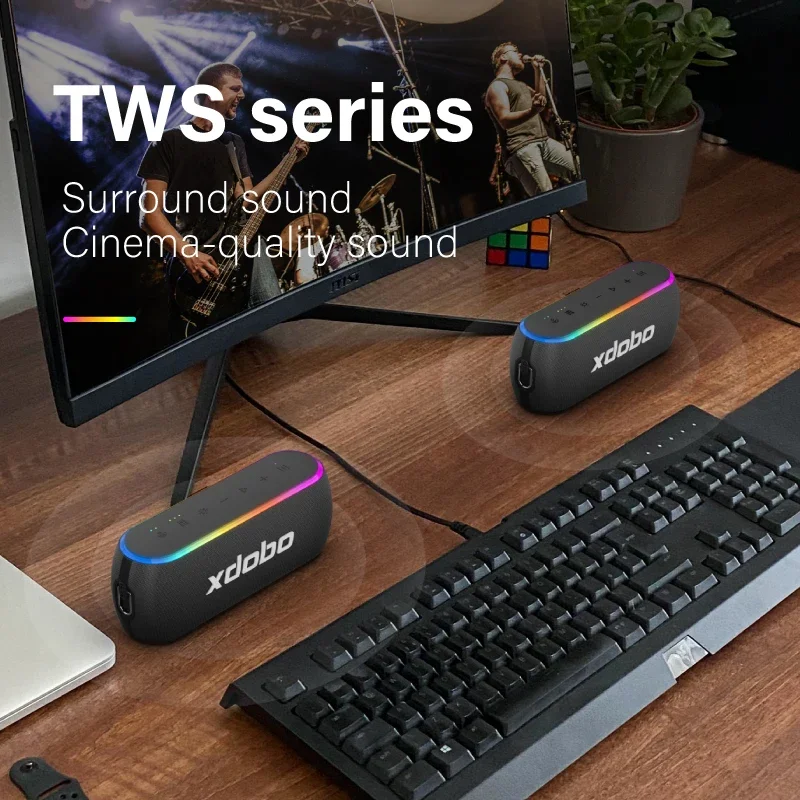 XDOBO X8 III 60W RGB Light Bluetooth Speaker Wireless Column TWS Stereo Subwoofer Sound Box Support Power Bank Function 3