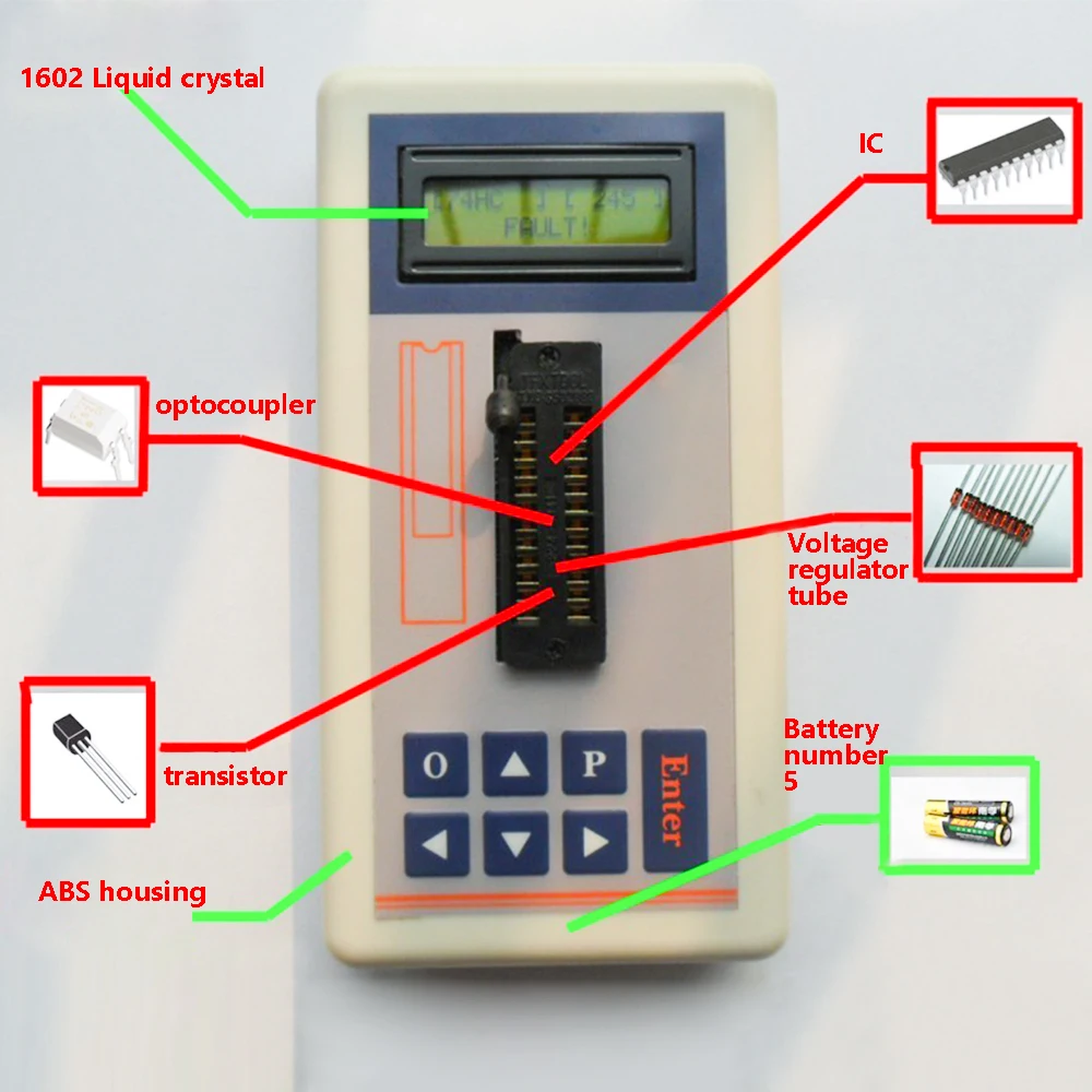 Integrated Circuit IC Chip Tester Transistor Optocoupler Operational Amplifier Regulator Tube Automatic Identification Device 3