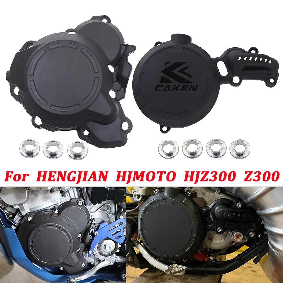 Motorrad Kupplung Schutz Wasserpumpe Abdeckung Motor Zündung schutz abdeckung Für HENGJIAN HJMOTO HJZ300 Z300 Dirt Bike Refit Teile