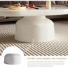 White Cloud Tables, Modern Minimalist Coffee Table for Living Room, 45.67 inch Cute Small Coffee Table, White Café Tables 6