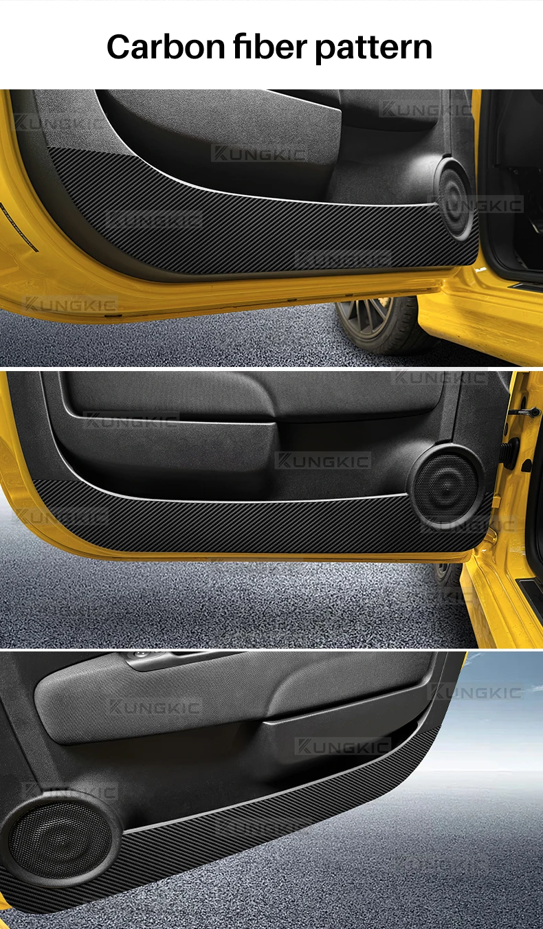 Tür Anti-kick Pad Für Fiat 500/500C 2008-2024/500E 2012-2019/Abarth 595 695 2012-2024 LHD RHD Auto Carbon Matte Trim Zubehör – Detail 9