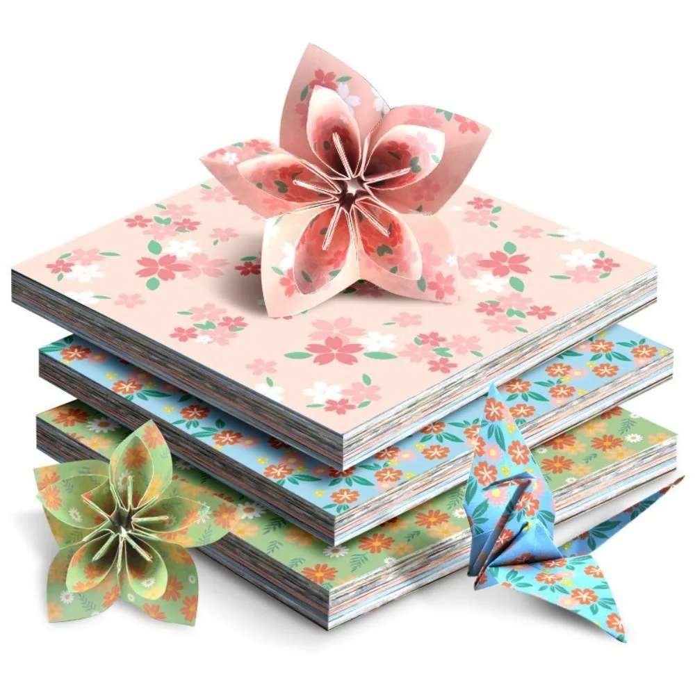 80개 다채로운 양면 종이접기 용지 DIY 수제 14x14cm 접이식 종이 접기 예..