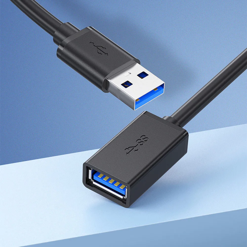 USB 3.0-Verlängerungskabel Kurzes Super-Speed-USB 3.0-Kabel Verlängerung USB 3.0 A-Stecker auf eine Buchse 0,3 m bis zu 5 Gbit/s für Macs Windows – Detail 6