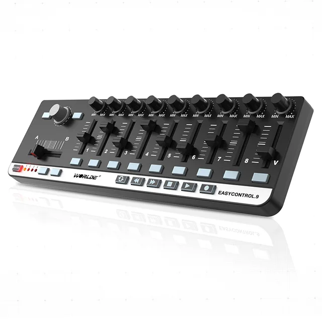Slimline USB MIDI Controller Keyboard - Ultra-Portable 13.4" For Windows & Mac, Plug & Play