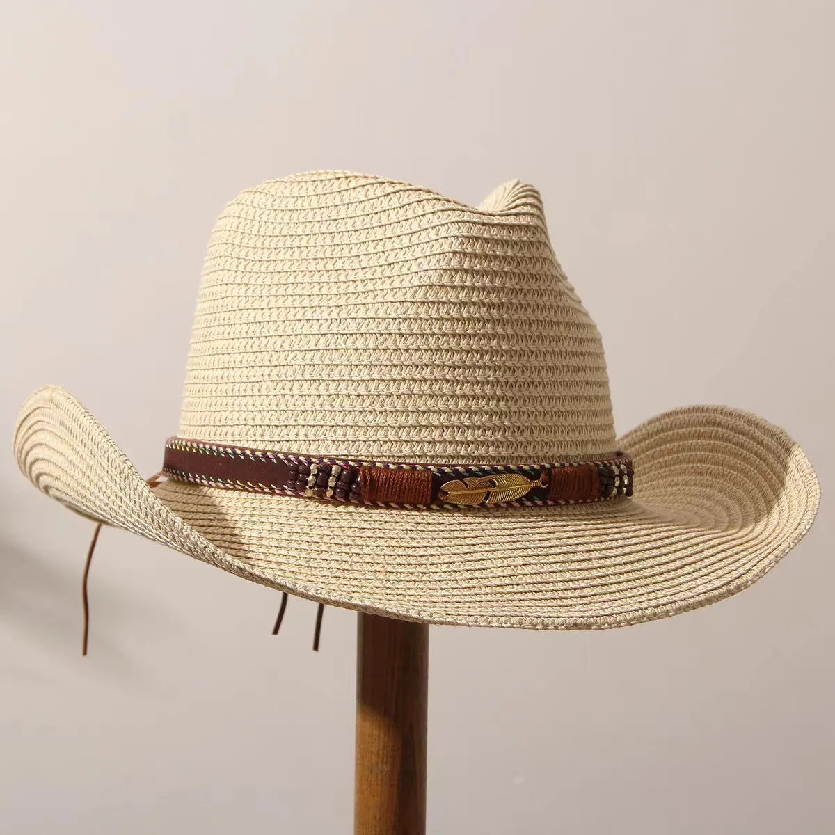 Hot Sale Summer Women \ man Beach Ladies Fashion Flat Panama Lady Casual Sun Hats For cowboy Westerly wind Straw Hat_mkmklike.com