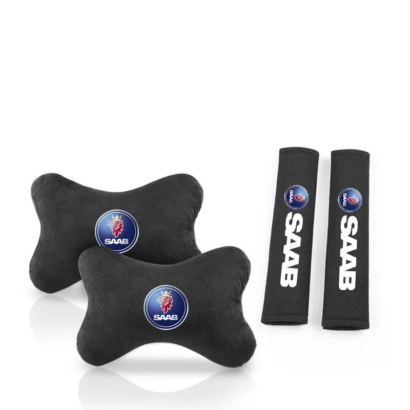 For SAAB 93 Tuning 95 9 3 9 5 SAAB 9-3 9-5 900 9000 Car Headrest Neck Support Seat Soft Neck Pillow Auto Accessories