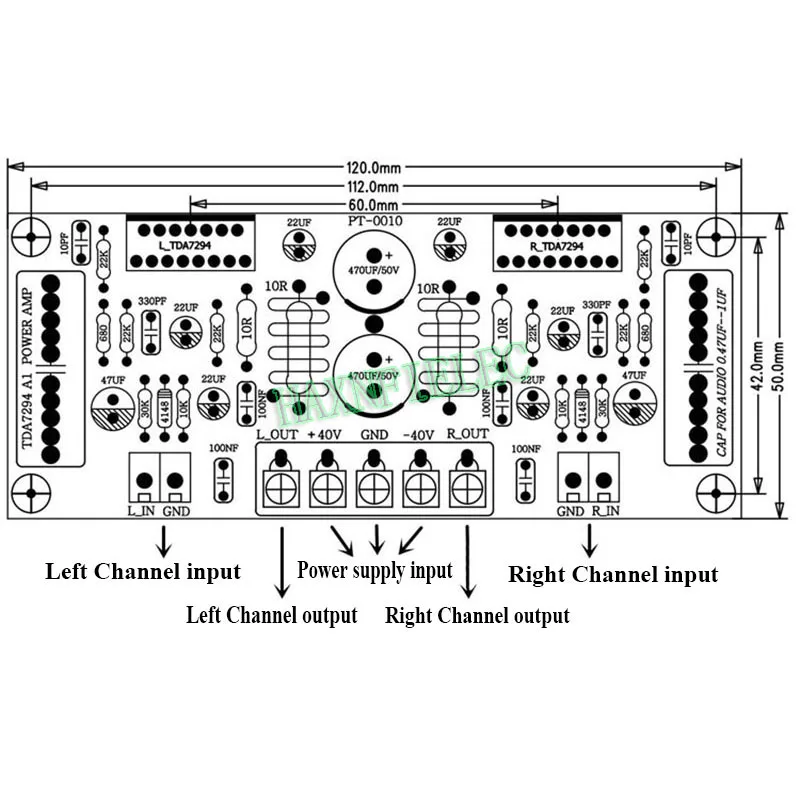 Modulo Amplificatore Audio HiFi TDA7294 &ndash; 100W Mono &ndash; Scheda Amplificatore Di Potenza