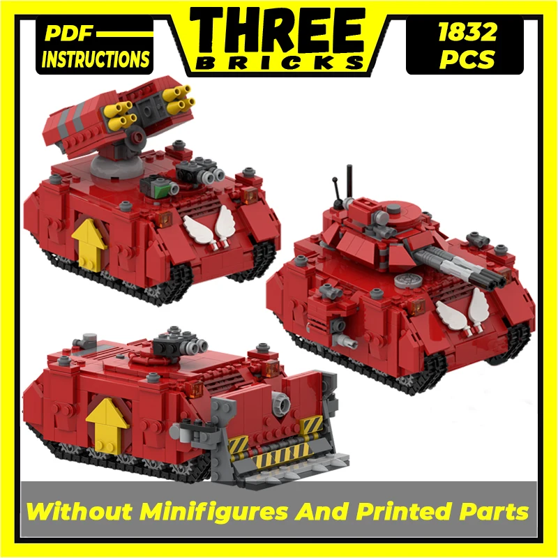 

Конструктор Moc, модель военной игры, риноцерос, хищник, технология танка, модульные блоки, подарок, рождественские игрушки, Наборы «сделай сам» в сборе