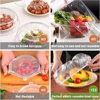 Couvre-aliments jetables de qualité alimentaire pour la maison, sacs de conservation pour fruits et légumes, film plastique élastique, bonnet de douche, sacs de conservation de la fraîcheur 5