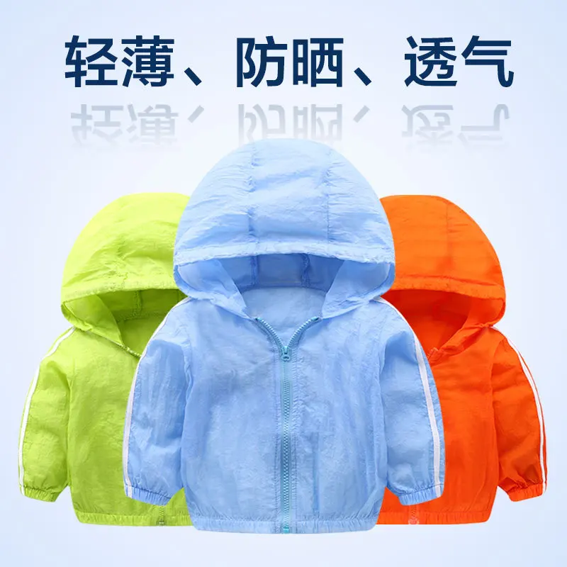 Children's sun protection clothing summer thin baby skin clothing girls air conditioning boys clothing UV protection jacket image_1