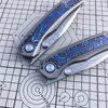 M390 Steel Folding Knife Titanium Alloy Handle Bearing System Outdoor Survival Hunting Knife Camping Hiking Defense Tool 4