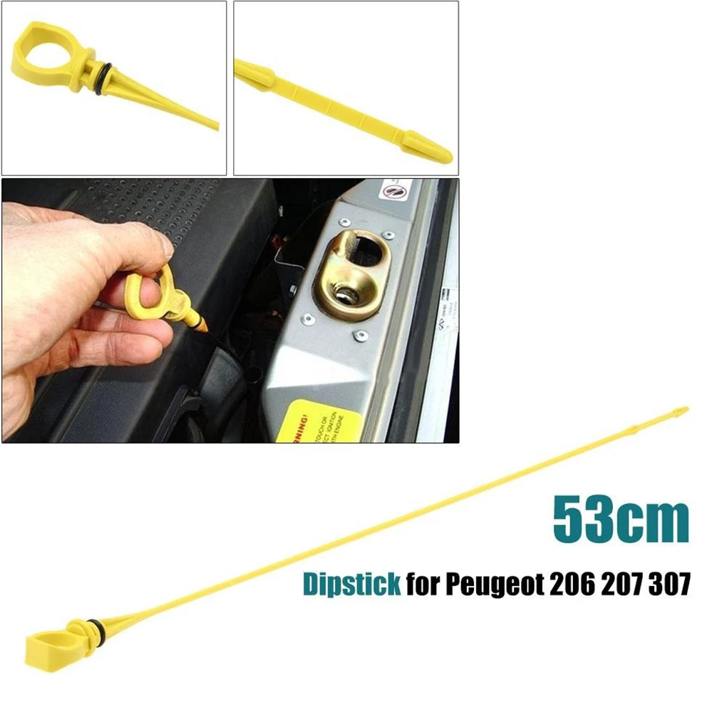 Lorsoul Car Vehicle Engine Oil Fluid Level Dipstick Replacement For Peugeot 206 207 307/Citroen C2 C3 1174.85 