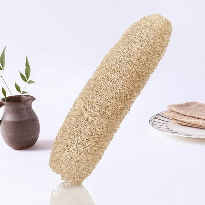 Full Loofah Natural Exfoliating Biodegradable  Sponge Cellulose  Shower  Scrubber for Kitchen Bathroom