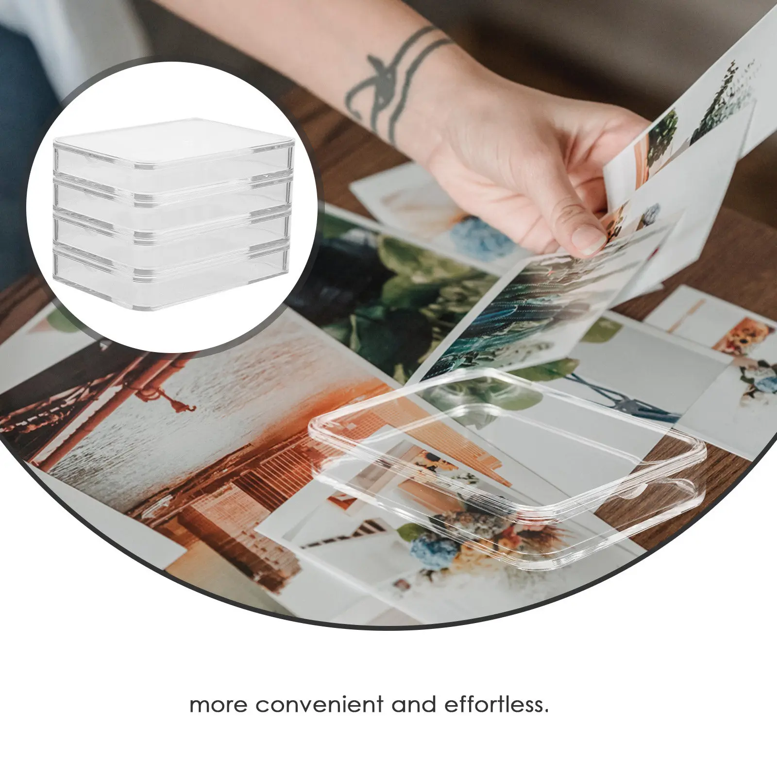 4Pcs 수집가를 위한 강력한 내마모성 동전 홀더 케이스 깔끔하고 심플한 디자인 동전 수집 상자 투명 보관함