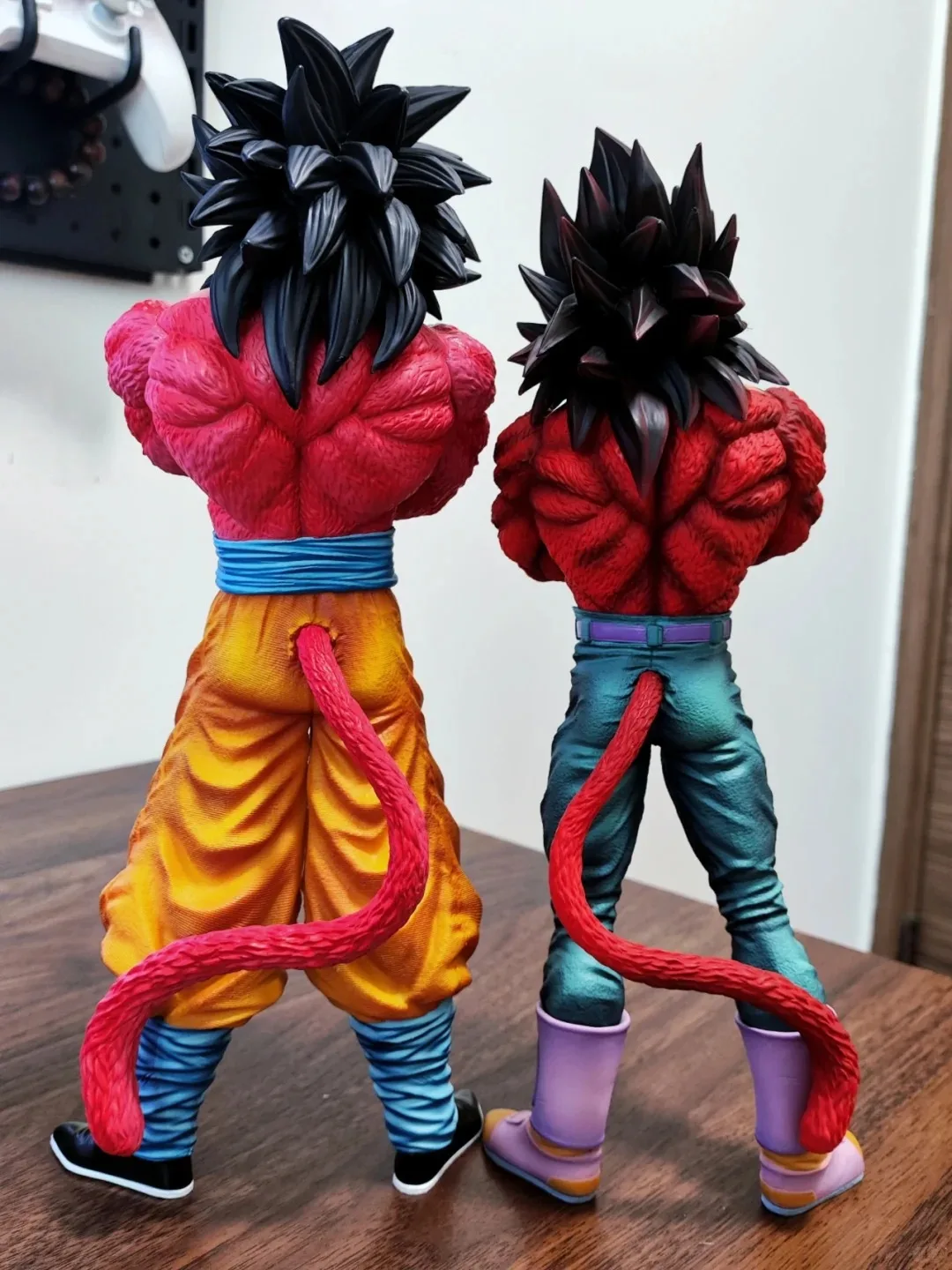 32cm 30cm Dragon Ball Jt Super Saiyajin 4 Goku Vegeta Doppelköpfige Statue Figur PVC-Modell Schreibtisch-Deko Geburtstagsgeschenk für Jungen – Detail 17