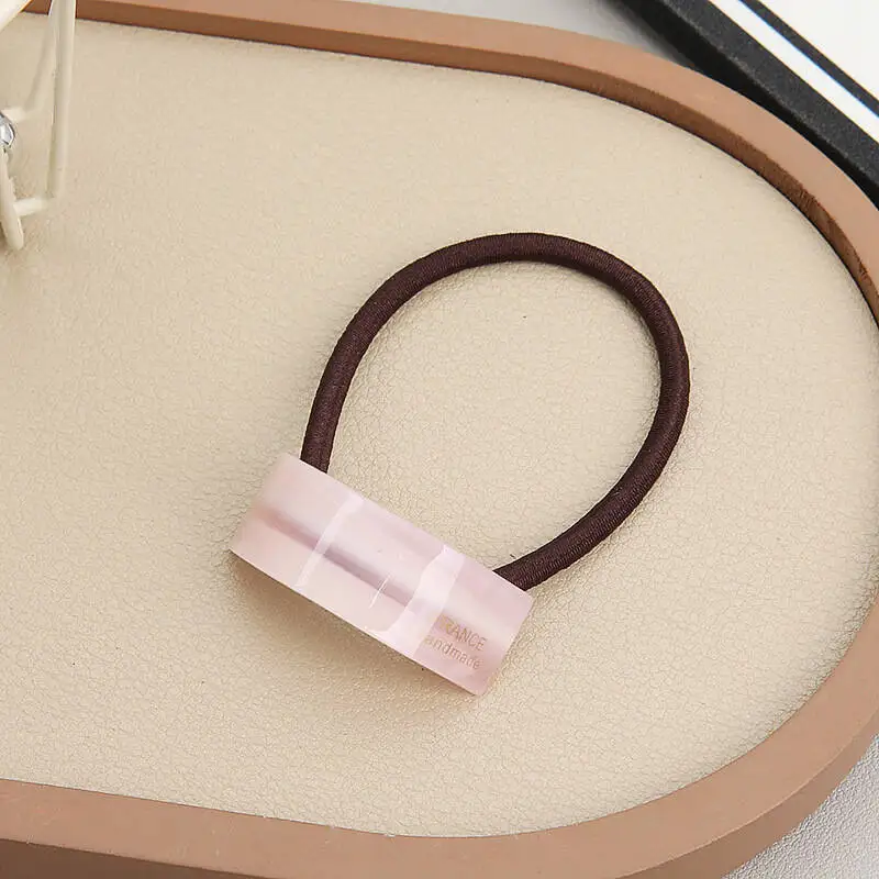 Koreanische Acetat Unregelmäßige Haar Krawatten Mode Elastische Haar Bands Scrunchies Stirnbänder Für Frauen Pferdeschwanz Krawatte Seile Haar Zubehör – Detail 17