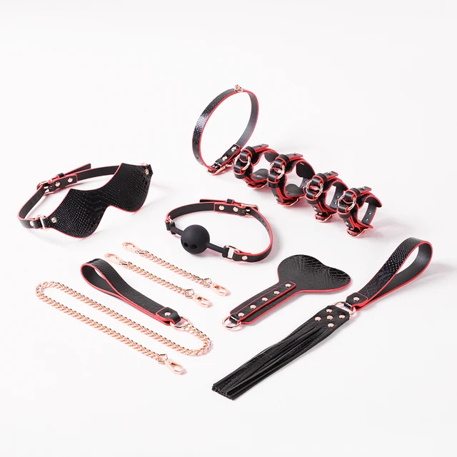 Juego De Bondage Para Cama De Lujo, Kits De Bdsm De Cuero Genuino, Esposas  De Restricción, Collar, Mordaza, Juguetes Sexuales Eróticos Para Mujeres,  Parejas, Juegos Para Adultos - Juegos Para Adultos - AliExpress