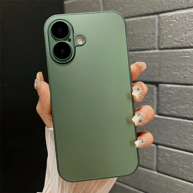 Luxury Matte Glass Backboard Shockproof Phone Case with Creative Protection