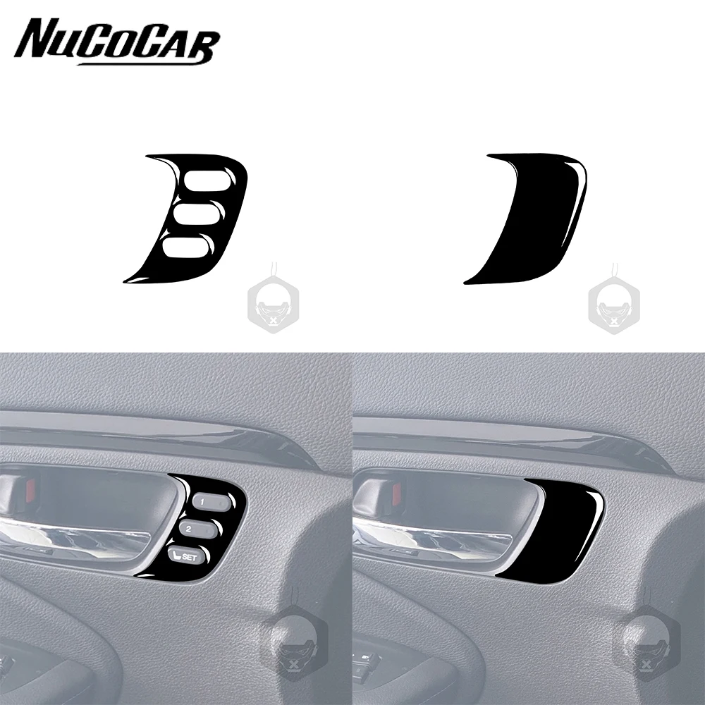 

For Honda Ridgeline 2017-2020 Piano Black Driver's door handle Panel Trim Cover Car Interior Accessories Decorative Stickers