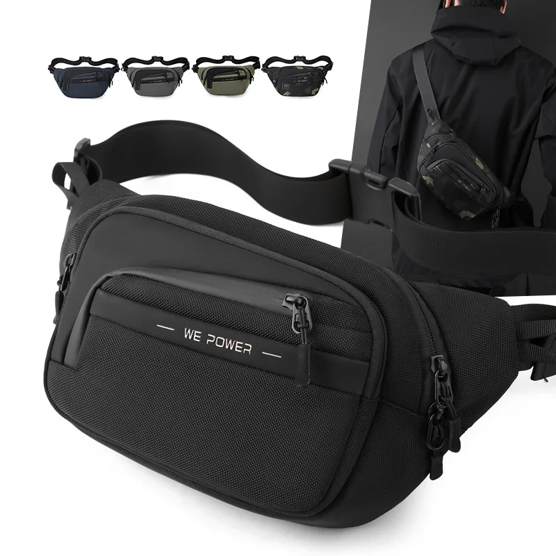 

New Men Outdoor Sports Waist Bag Travel Fanny Pack Waterproof Shoulder Belt Bag Male Messenger Bags Teenager Chest Bag