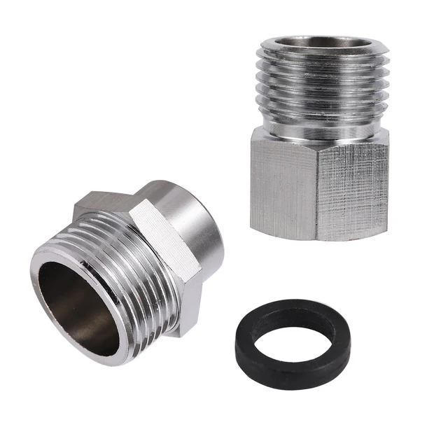 M18 - 1/2 "3/4" Férfi Szál Adapter Nikkel Bevonatú Rézszál Csatlakozó 18 Mm -Es Vízszivattyúcsökkentő Vízvezeték -Szerelvények - Image 5