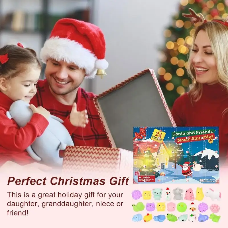 Christmas Countdown Calendar 24Pcs Christmas Mini Animals Toy Kids Advent Calendar Kids Toys Animal Advent Toys