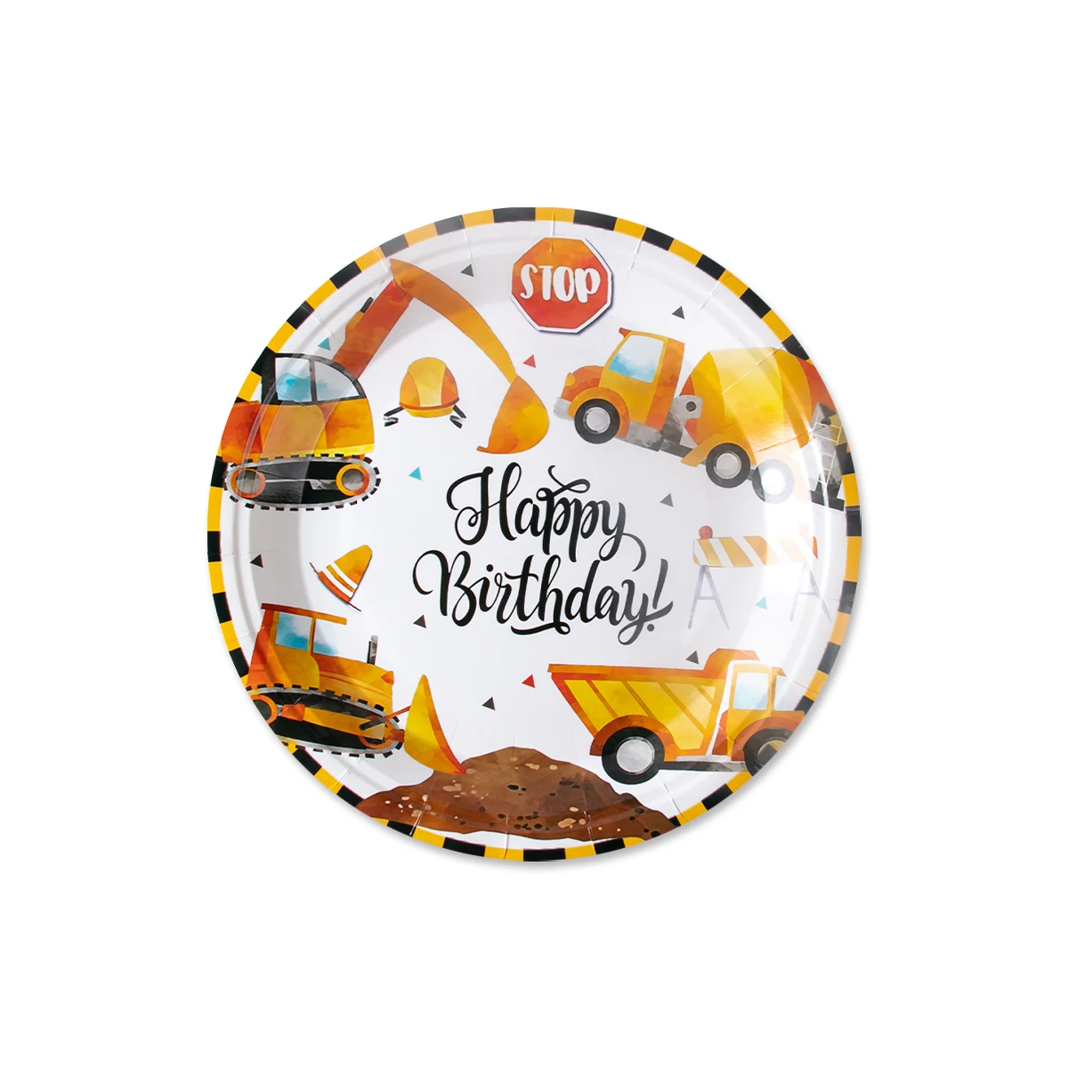 Construction Party Tableware Set – Disposable Plates, Cups, Napkins & Decor
