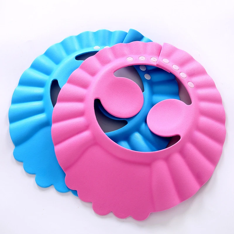Baby Soft Cap Adjustable Hair Wash Hat 2 PCS for Kids Ear Protection Safe Children Shampoo Bathing Shower