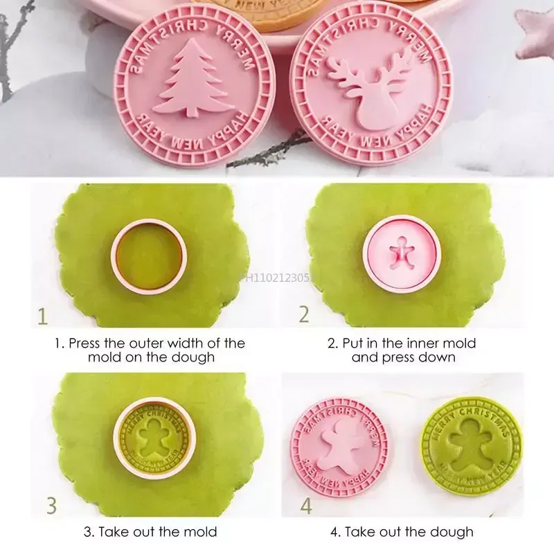 9Pcs/Sets DIY Cake Decorating Tools Christmas Cookie Cutters Cartoon Biscuit Mould DIY Fondant Mold Baking Tools for Kitchen