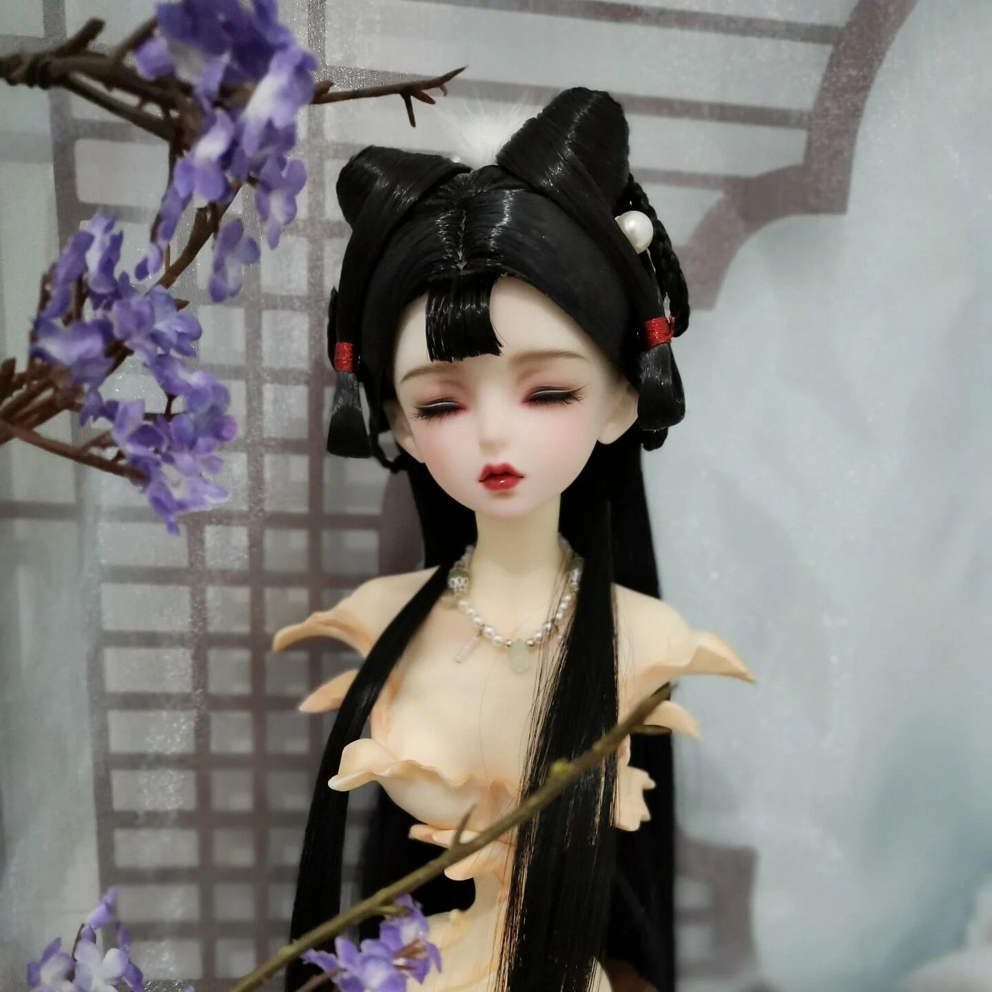 

1/6 1/4 1/3 шарнирные кукольные парики винтажные Hanfu длинные волосы волшебный парик для Старинного Костюма для YOSD MSD SD13 девочки SSDF Аксессуары Для дяди A1548