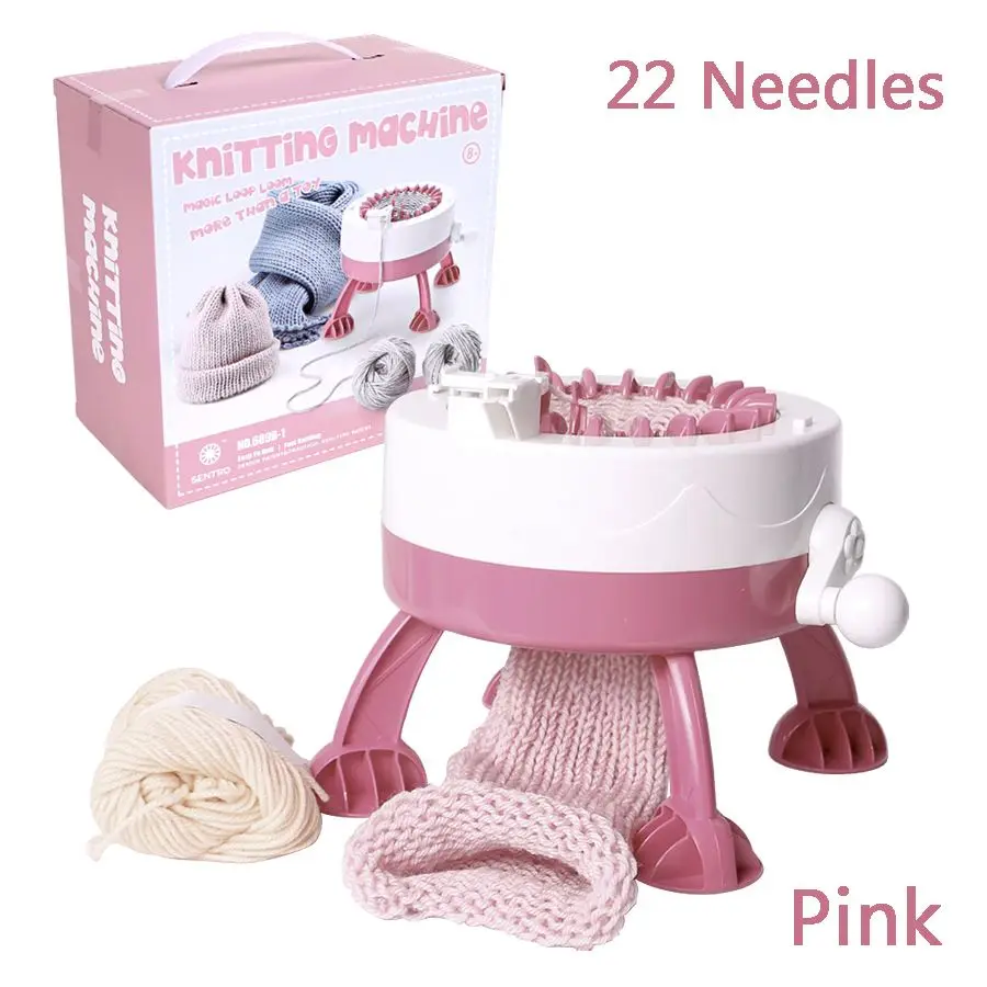 

22 Needle Handmade Wool Knitting Machine DIY Smart Weaving Loom Round Knitting Machines Children Lazy Artifact Christmas Gift
