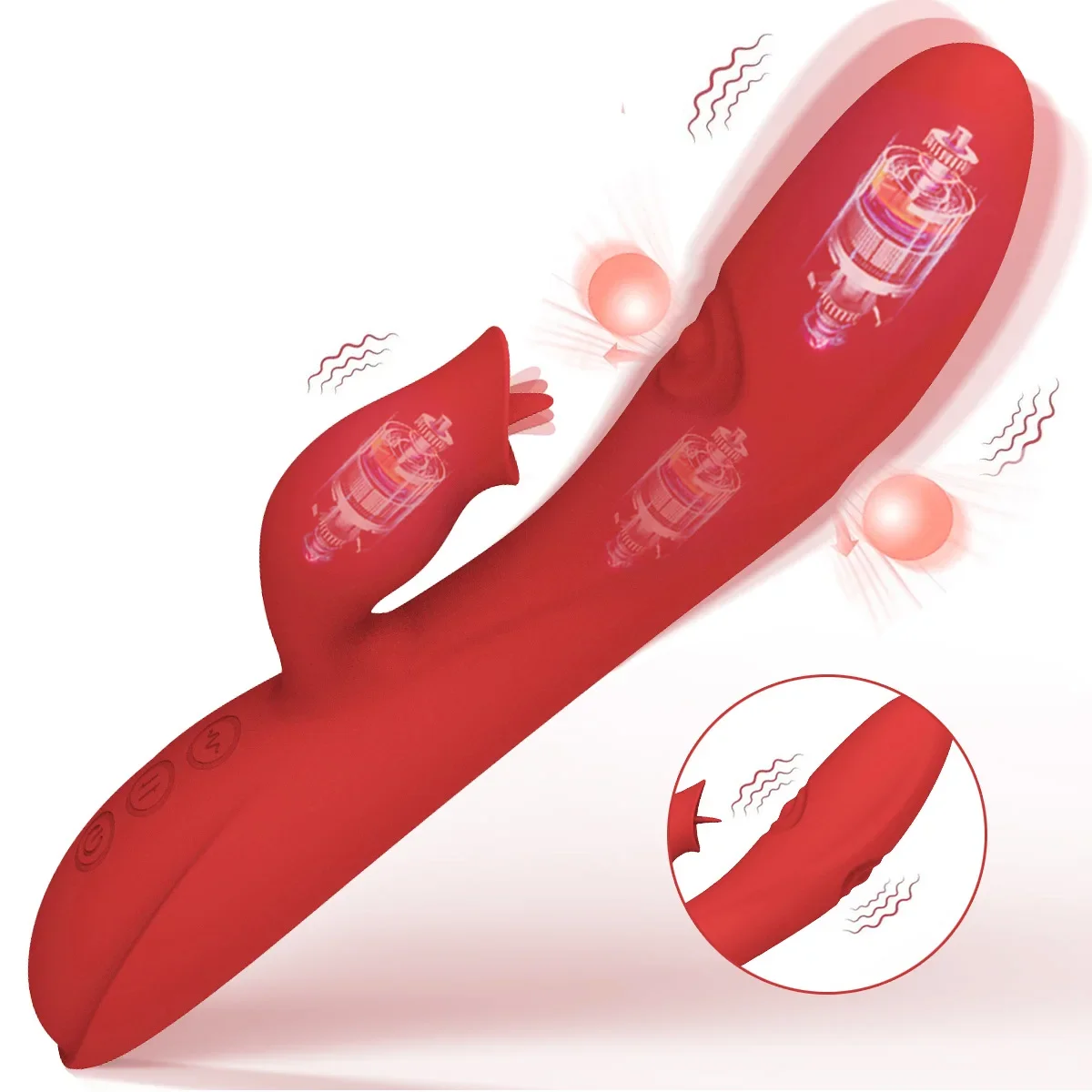Flapping Vibrator Dildo for Female G Spot Clitoral Stimulator 7 Mode Licking Rabbit Vibrators Adult Sex Toy for Women and Couple