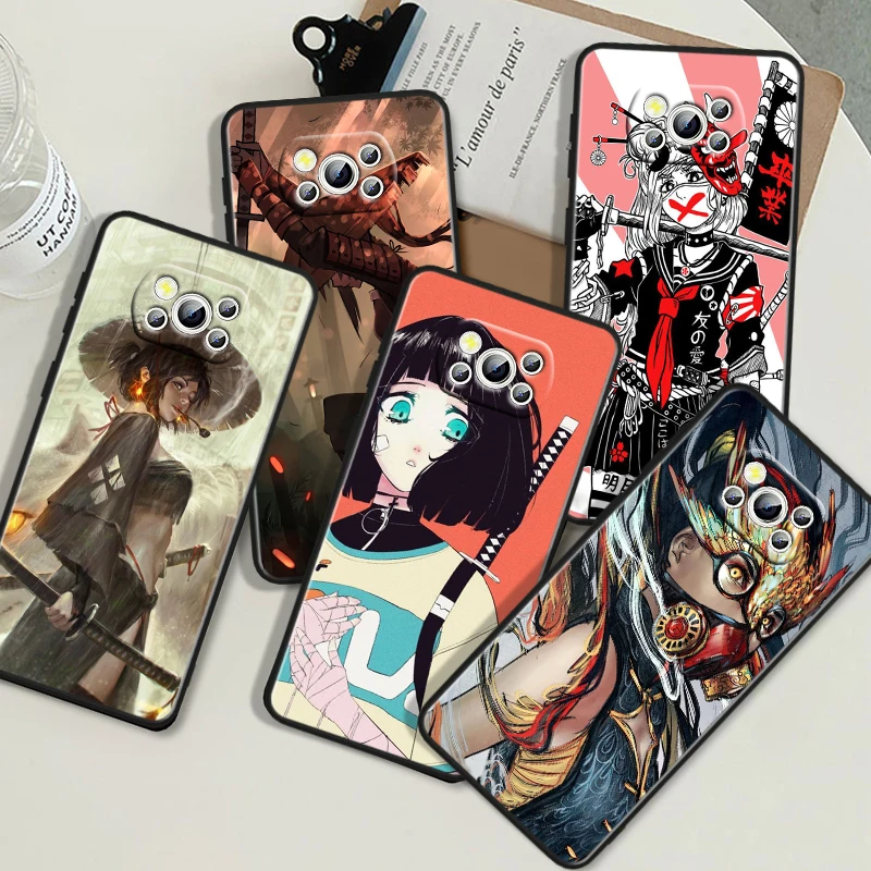 

Anime Girl Samurai For Honor V20 10i 10X 9S 9X 9C 9A 8X 8C 8A 7S 7C 7A Magic 5 Lite Pro MAX Black Soft Phone Case